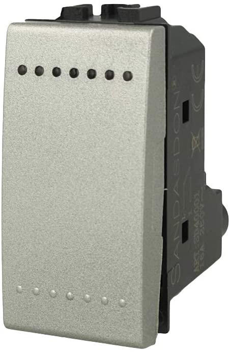SANDASDON SD40003T Deviatore 1P 16A Unipolare Grigio Compatibile Bticino Living