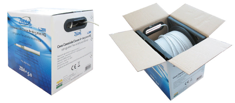 mt 150 cavo antenna tv sat classe A 5mm zda-5.0 coax rg59 5.0 in pull box zodiac 559576101