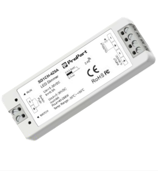 Ricevitore DIMMER  + pulsante 5/36V DC, 1CH*8A, RF2.4G PER STRISCE LED MONOCOLORE