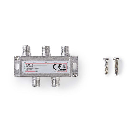 PARTITORE SPLITTER 1 INGRESSO 4 USCITE NEDIS Satellite-Splitter | TV / SAT SSPL410ME