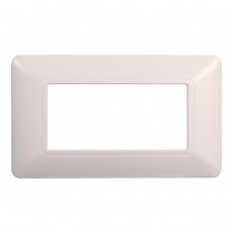 ettroit Placca Classic 4M Bianco Compatibile Bticino Matix