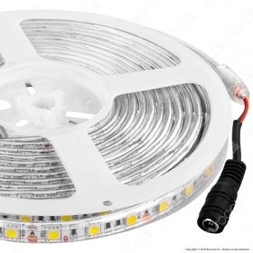 l V-TAC STRISCIA LED 5050 IMPERMEABILE MONOCOLORE 60LED/METRO - BOBINA DA 5 METRI - SKU  2149 bianco caldo